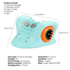 Electric Neck Massager with Heat & EMS Therapy